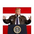 Donald Trump Military Aviator Bomber Leather Jacket