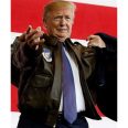 Donald Trump Military Aviator Bomber Leather Jacket