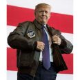 Donald Trump Military Aviator Bomber Leather Jacket