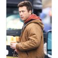 Glen Powell The Running Man 2025 Brown Jacket