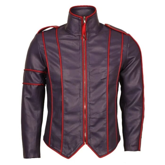 Michael Jackson Purple Leather Jacket 1