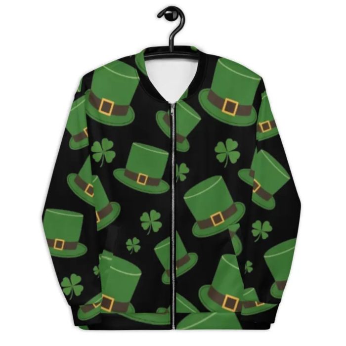 Unisex St Patricks Day Irish Bomber Jacket