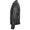Men’s Black Quilted Shoulder Biker Jacket