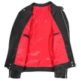 Men’s Black Quilted Shoulder Biker Jacket