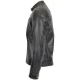Men Rugged Black Biker Leather Jacket