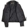 Mens Biker Rub Off Dual Zip Leather Jacket