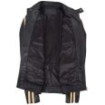 Mens Leather Biker Racing Stripes Jacket