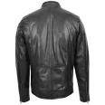 Men Black Casual Biker Leather Jacket