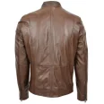Men Brown Casual Biker Leather Jacket