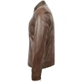 Men Brown Casual Biker Leather Jacket
