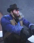 RDR Arthur Morgan Blue Shearling Coat