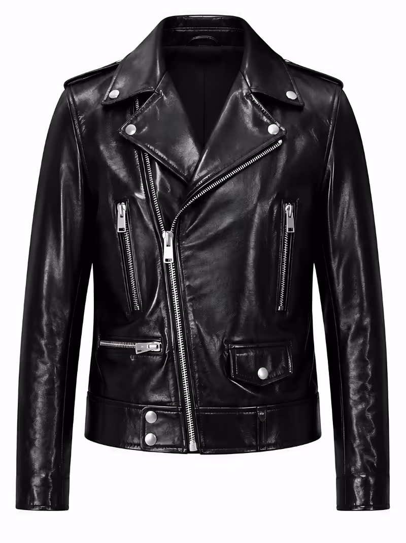 BTS Jimin Black Leather Jacket