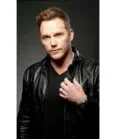 Chris Pratt Black Leather Jacket