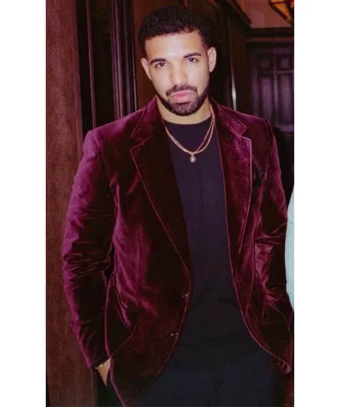 Drake Maroon Velvet Blazer