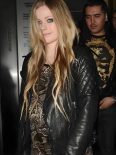 Avril Lavigne Black Quilted Biker Leather Jacket