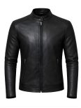 Orlando Bloom Black Biker Leather Jacket