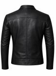 Orlando Bloom Black Biker Leather Jacket