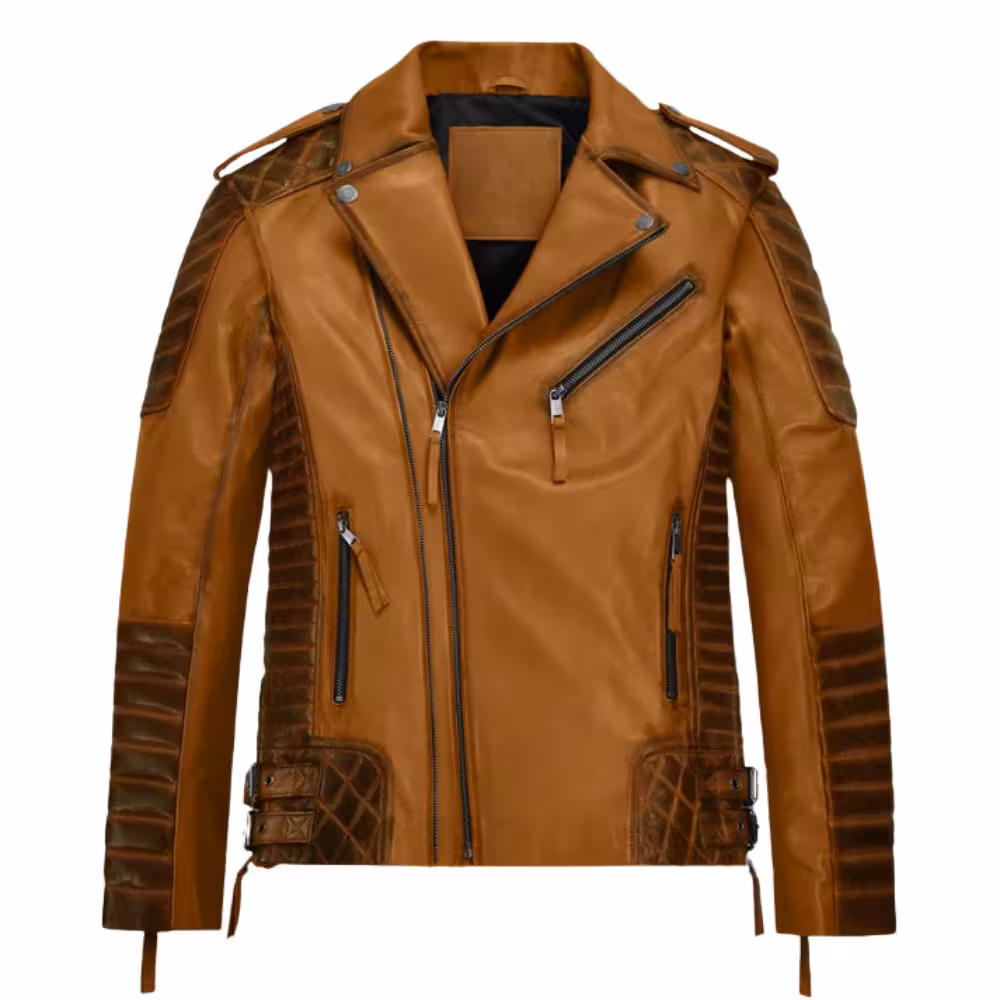 Charles Burnt Mustard Leather Jacket