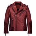 Charles Burnt Red Leather Jacket