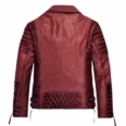 Charles Burnt Red Leather Jacket