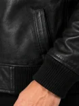 Men’s Zip Front Hooded Leather Jacket