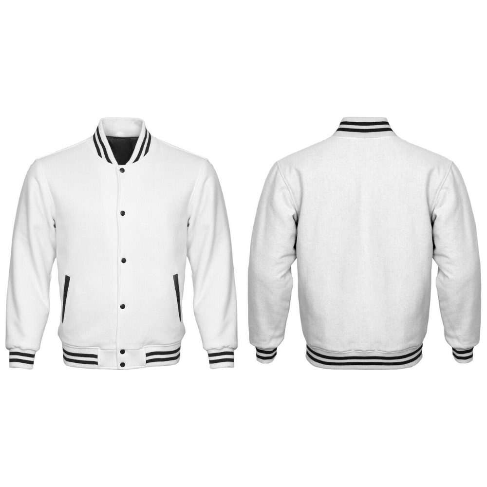 Luxury White Varsity College Jacket