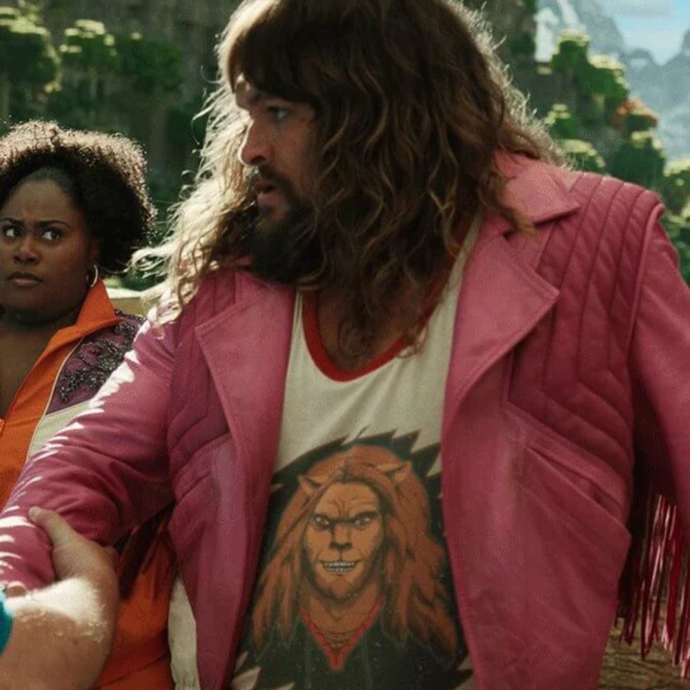 A Minecraft Movie Jason Momoa Pink Leather Jacket