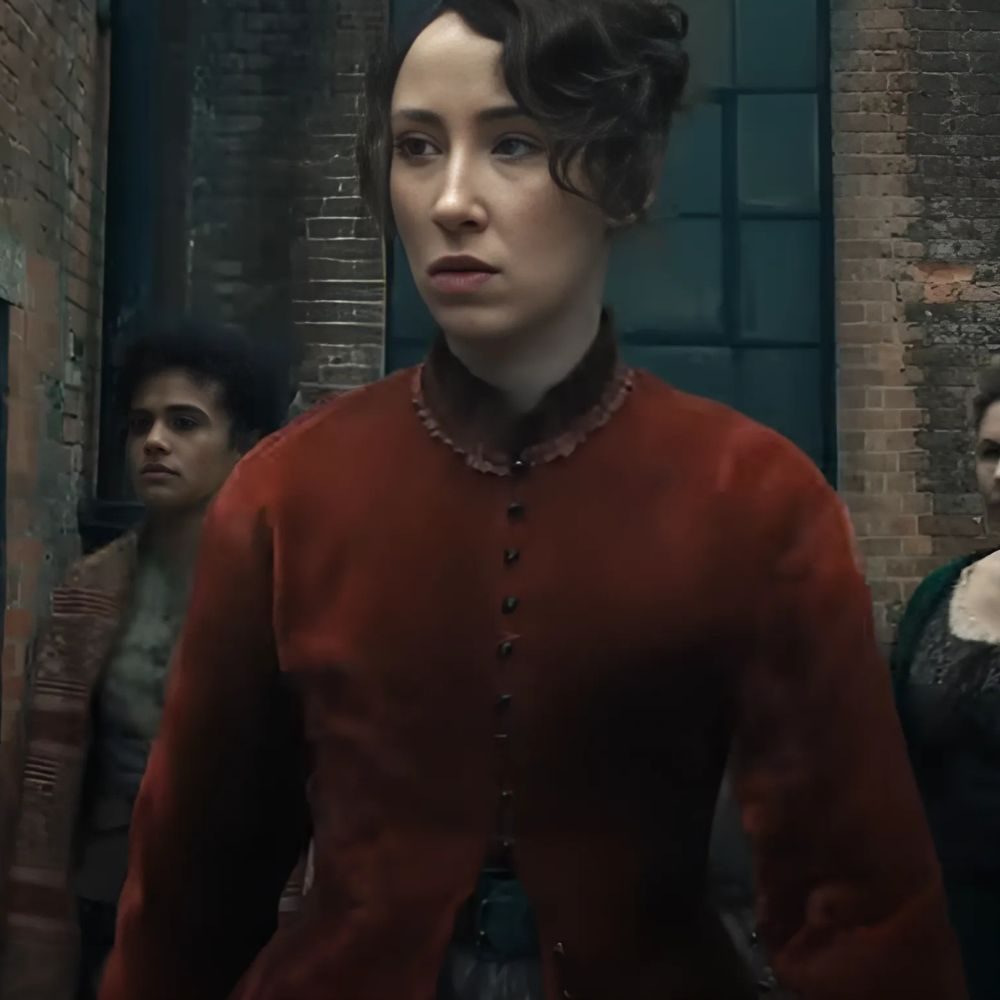 A Thousand Blows 2025 Erin Doherty Red Jacket