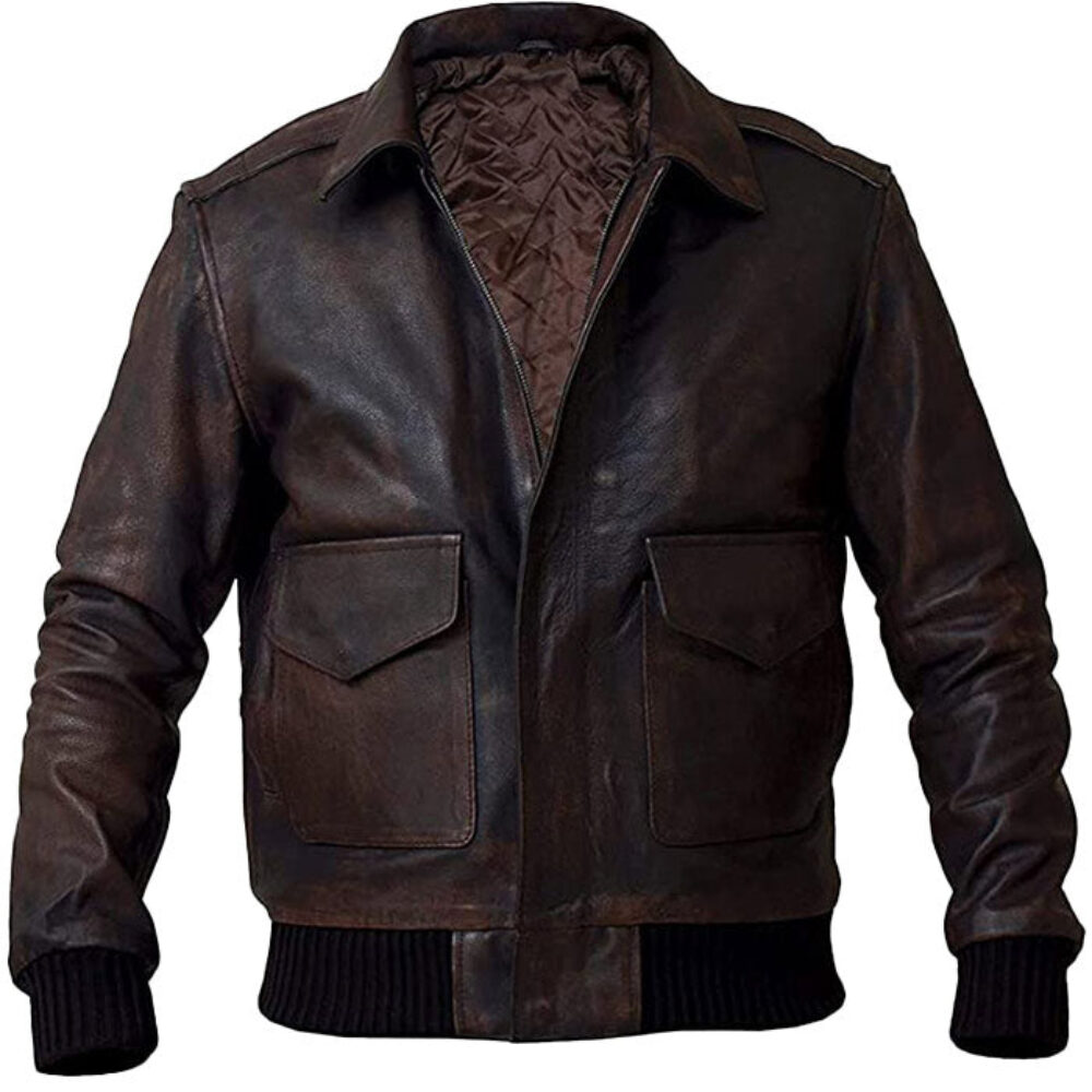 A2 Aviator Leather Flight Jacket front