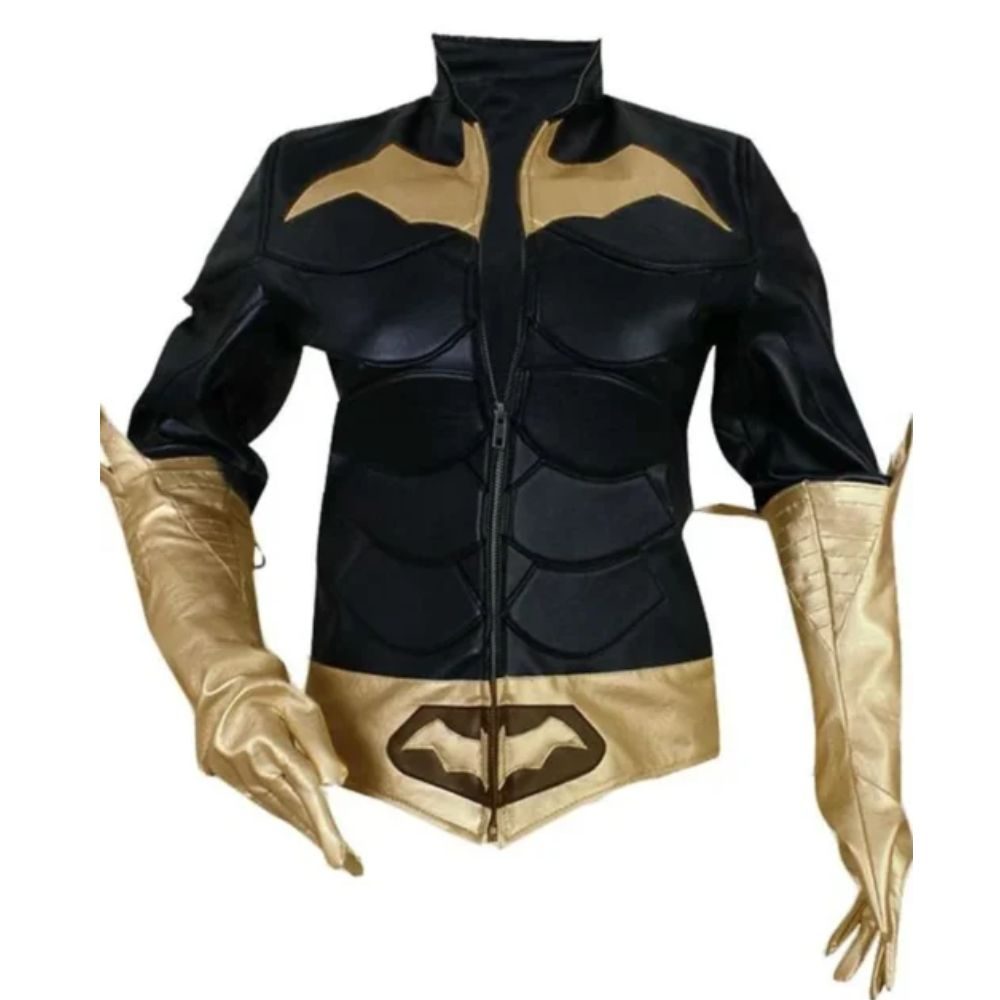 Batman Arkham Knight Batgirl Slim Fit Leather Jacket