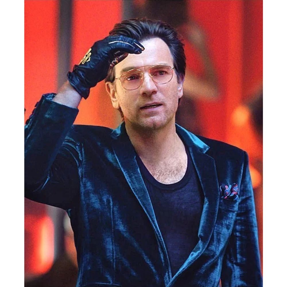 Birds of Prey Ewan McGregor Black Mask Velvet Blazer