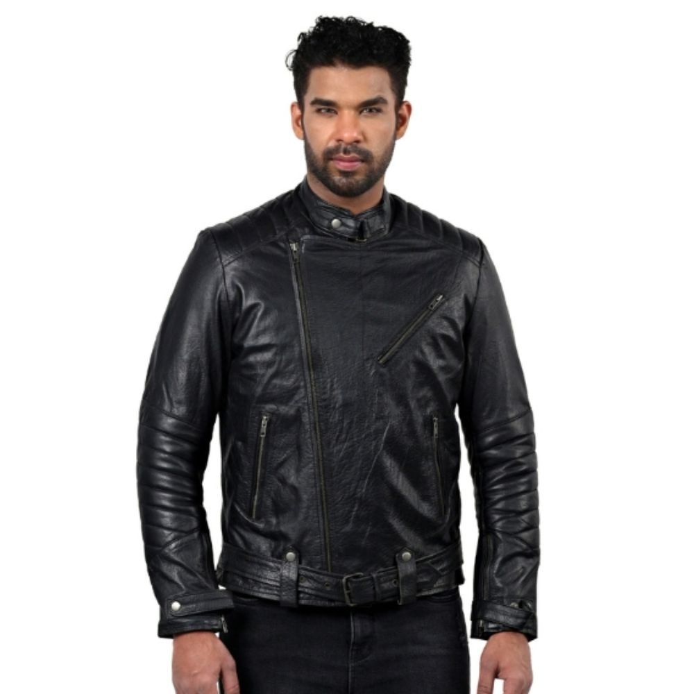 Boda Style Black Motorcycle Leather Jacket