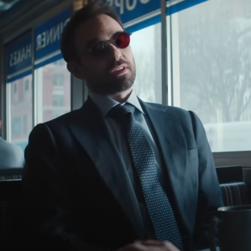Charlie Cox Daredevil Born Again 2025 Blue Blazer