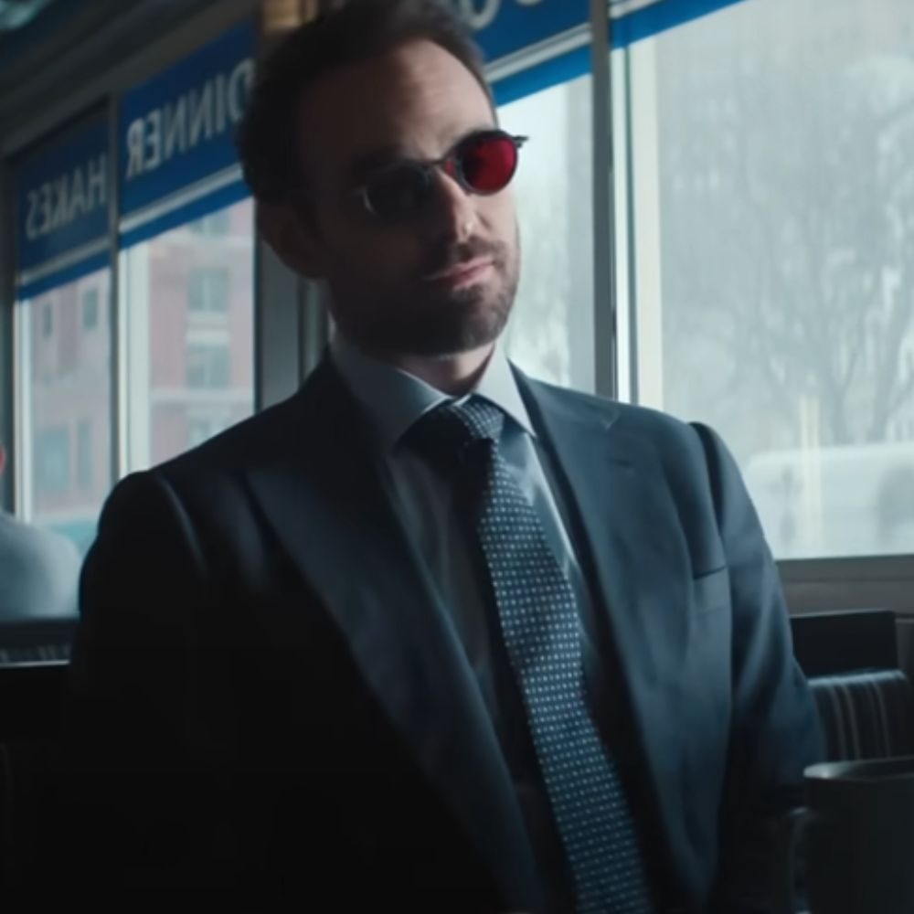 Charlie Cox Daredevil Born Again 2025 Blue Blazer