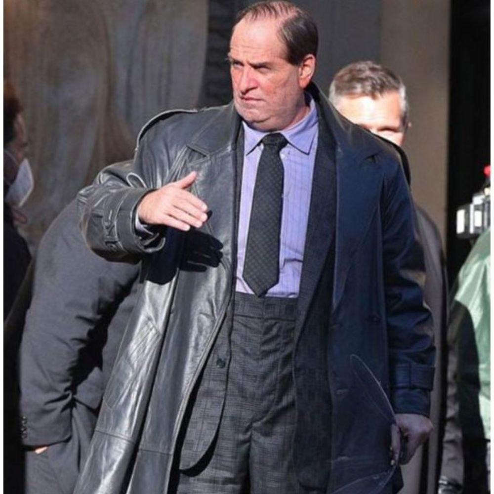 The Batman Colin Farrell Penguin Leather Coat