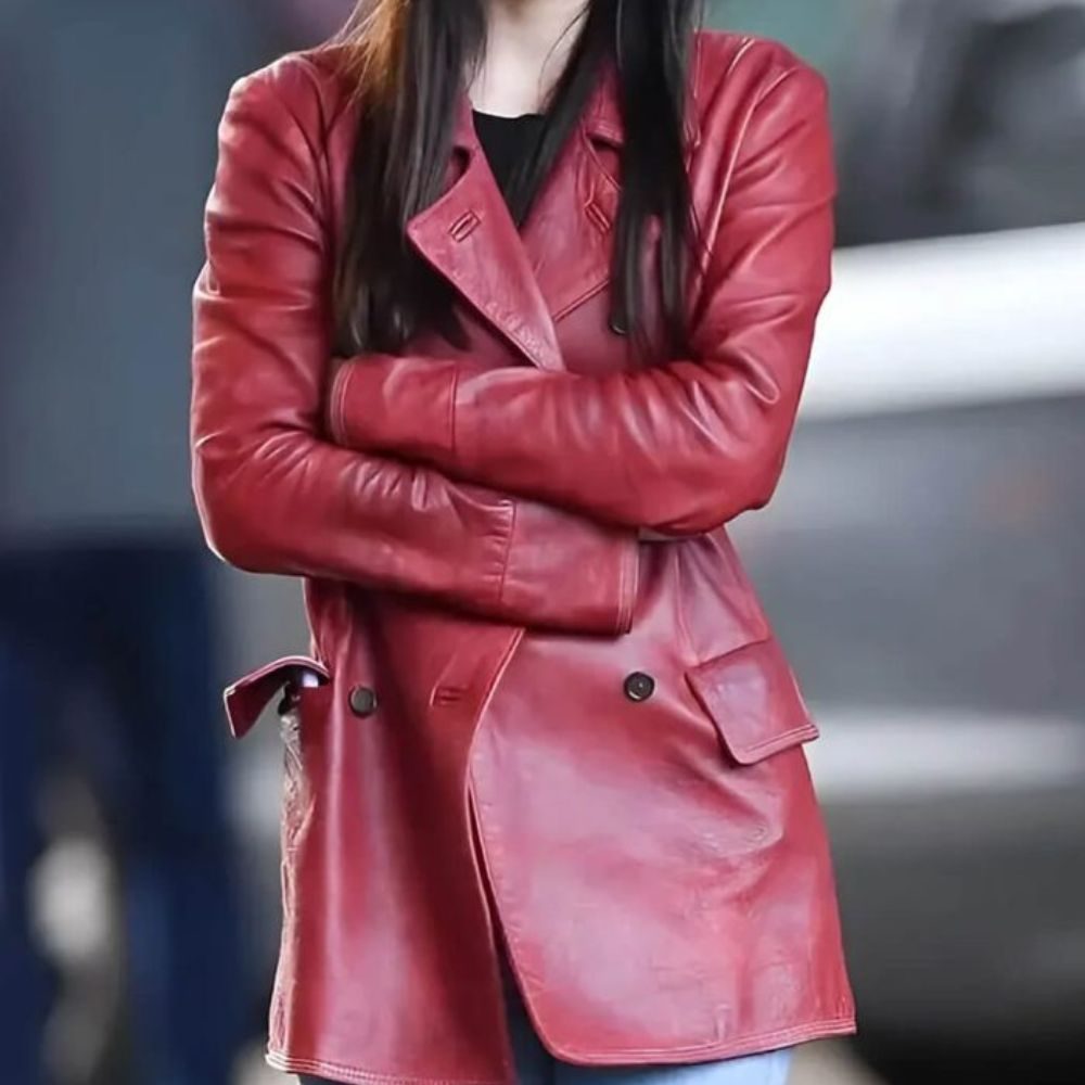 Dakota Johnson Madame Web Leather Jacket