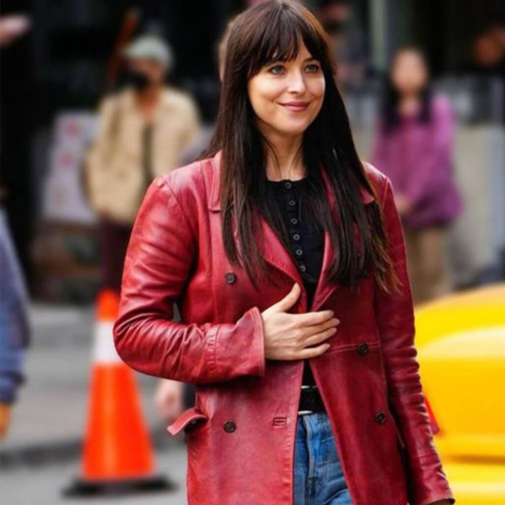 Dakota Johnson Madame Web Leather Jacket