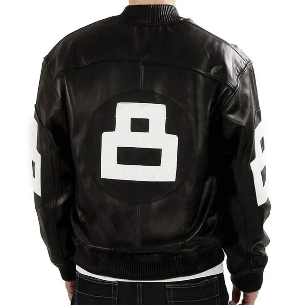 David Puddy Black Seinfeld 8 Ball Jacket