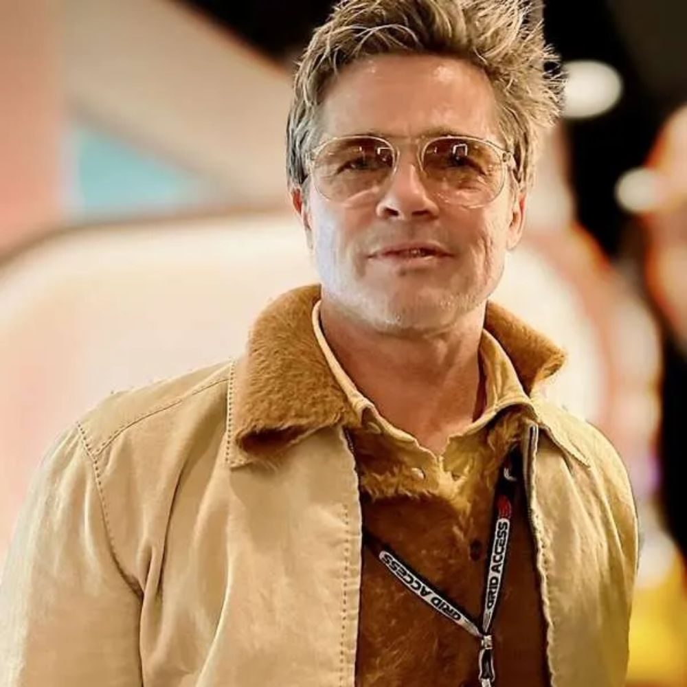 F1 Movie Brad Pitt Premiere Yellow Cotton Jacket