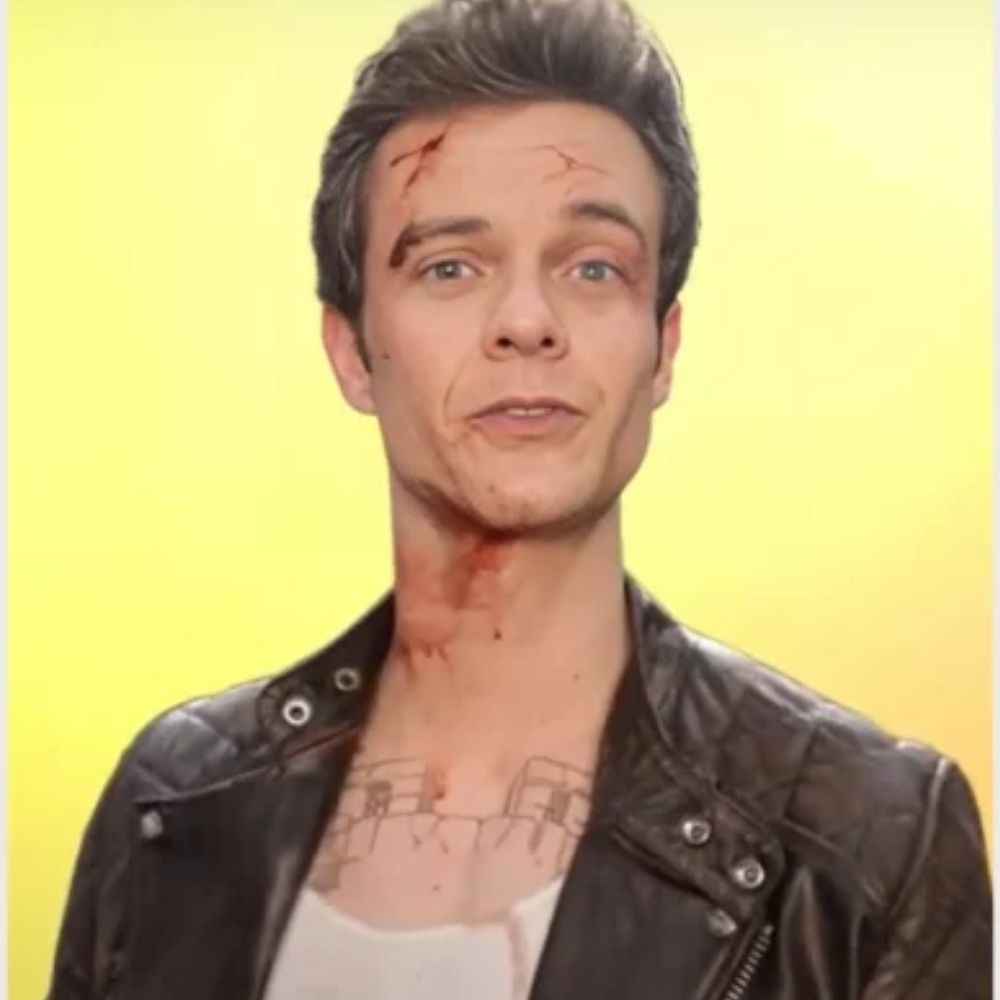 Jack Quaid Novocaine 2025 Black Leather Jacket