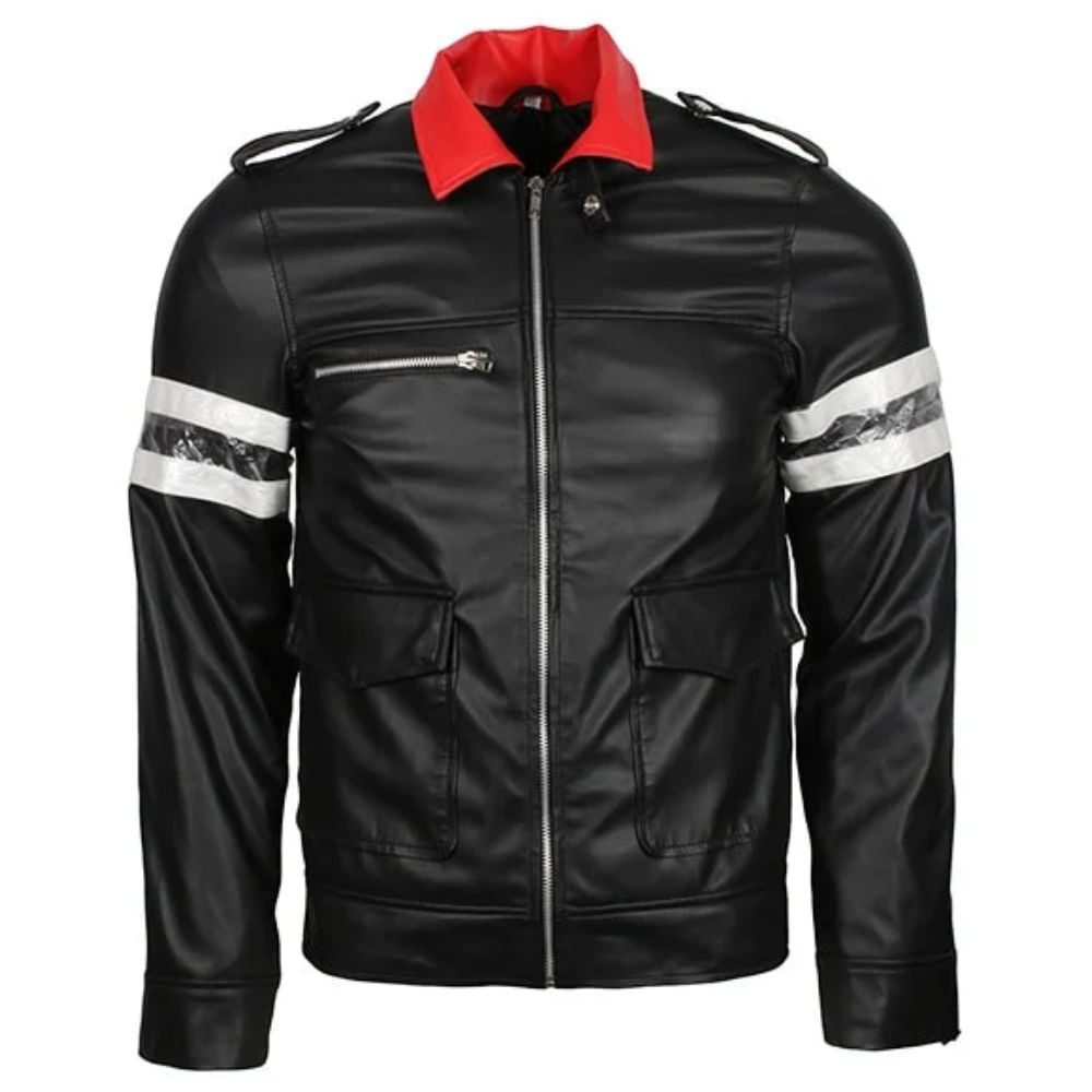 Alex Mercer Prototype 3 Gaming Black Striped Leather Jacket