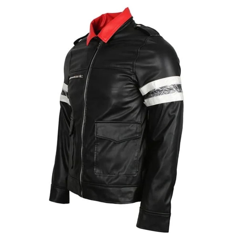 Alex Mercer Prototype 3 Gaming Black Striped Leather Jacket