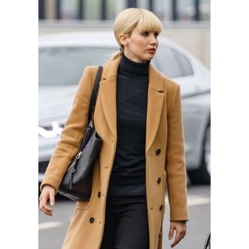 Jennifer Lawrence Red Sparrow Brown Trench Coat