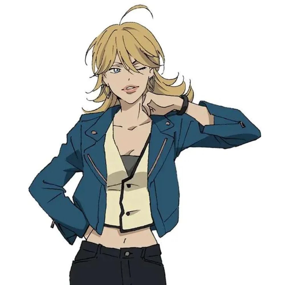 Lazarus Anime Christine Blue Leather Jacket