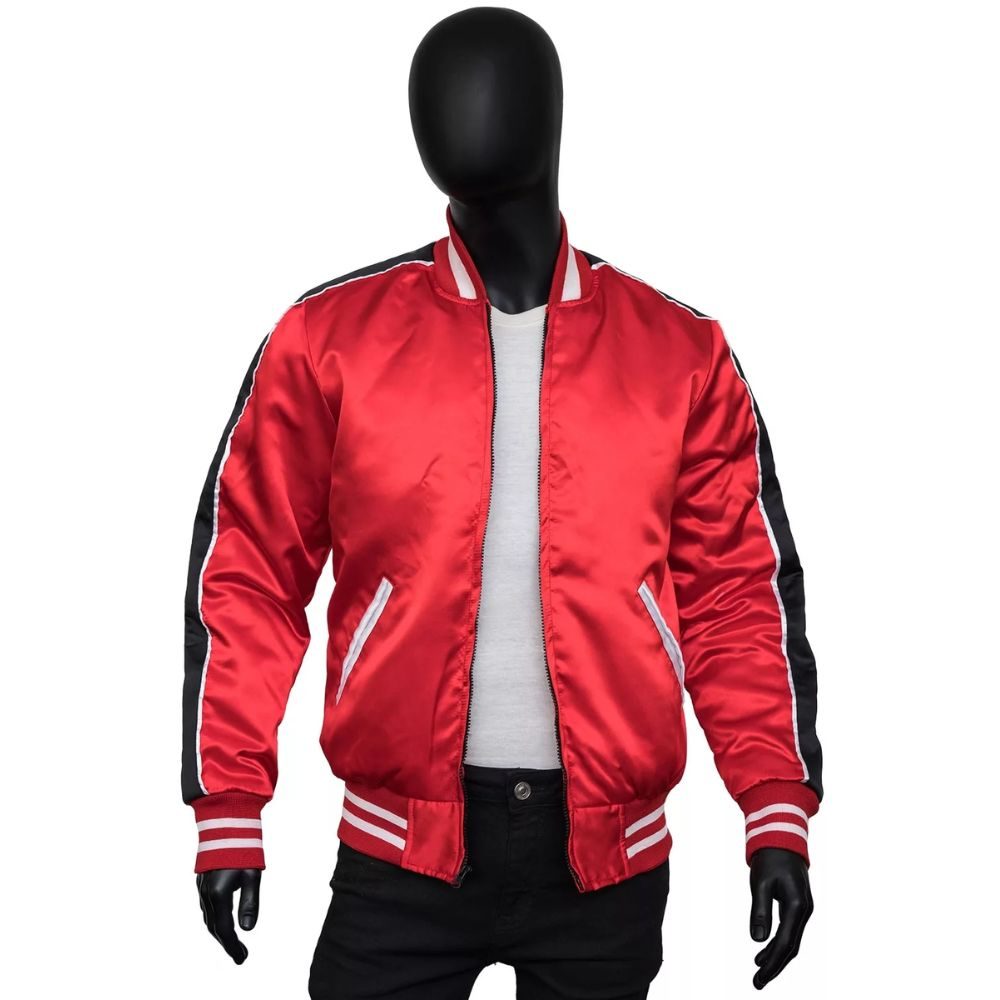 1950s Lone Wolf Red Bomber Jacket