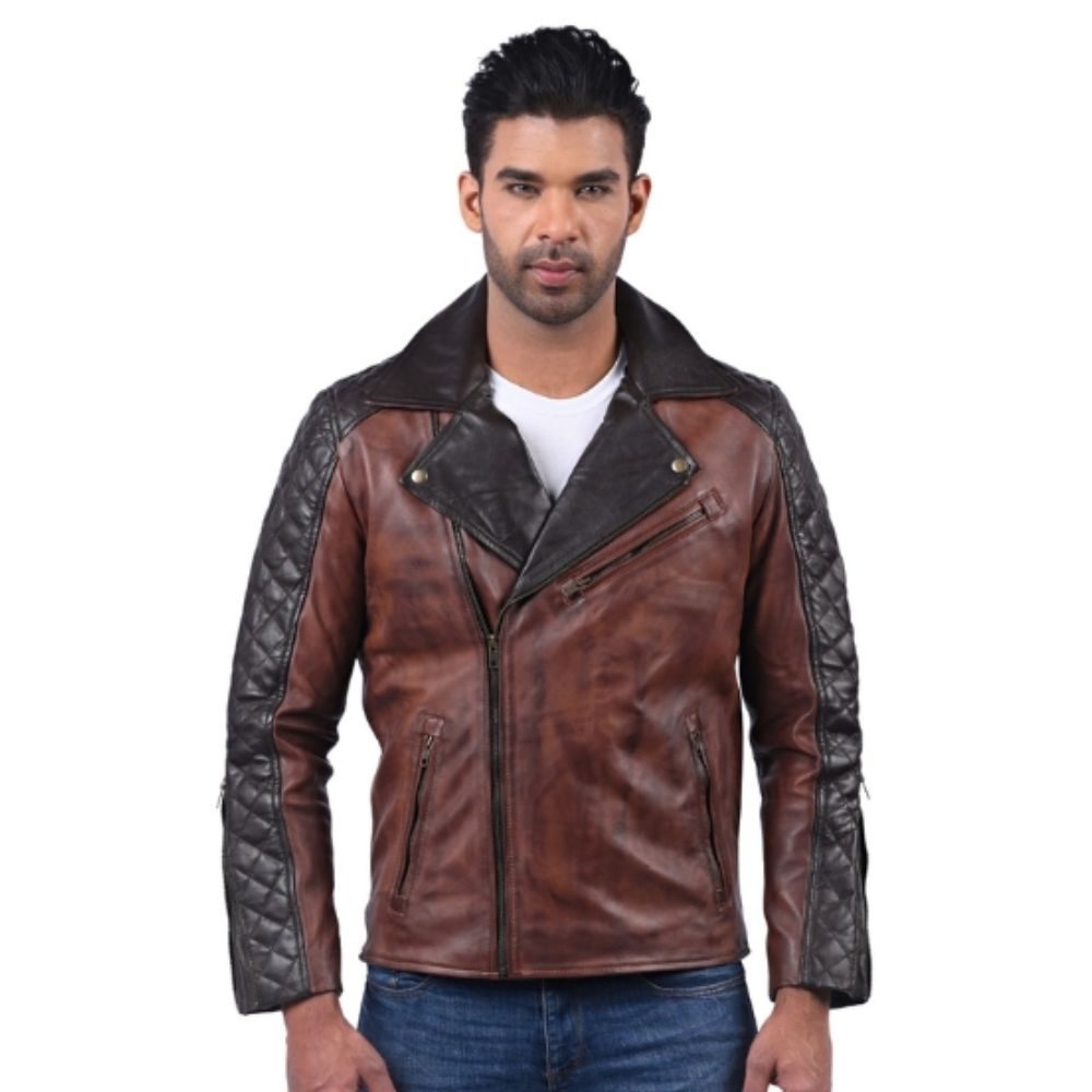 Marlon Brando Vintage Quilted Motorcycle Jacket