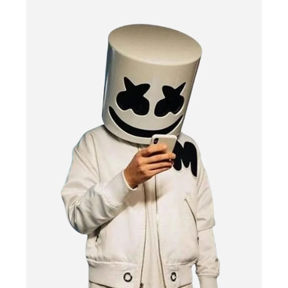 Marshmello Bomber White Jacket