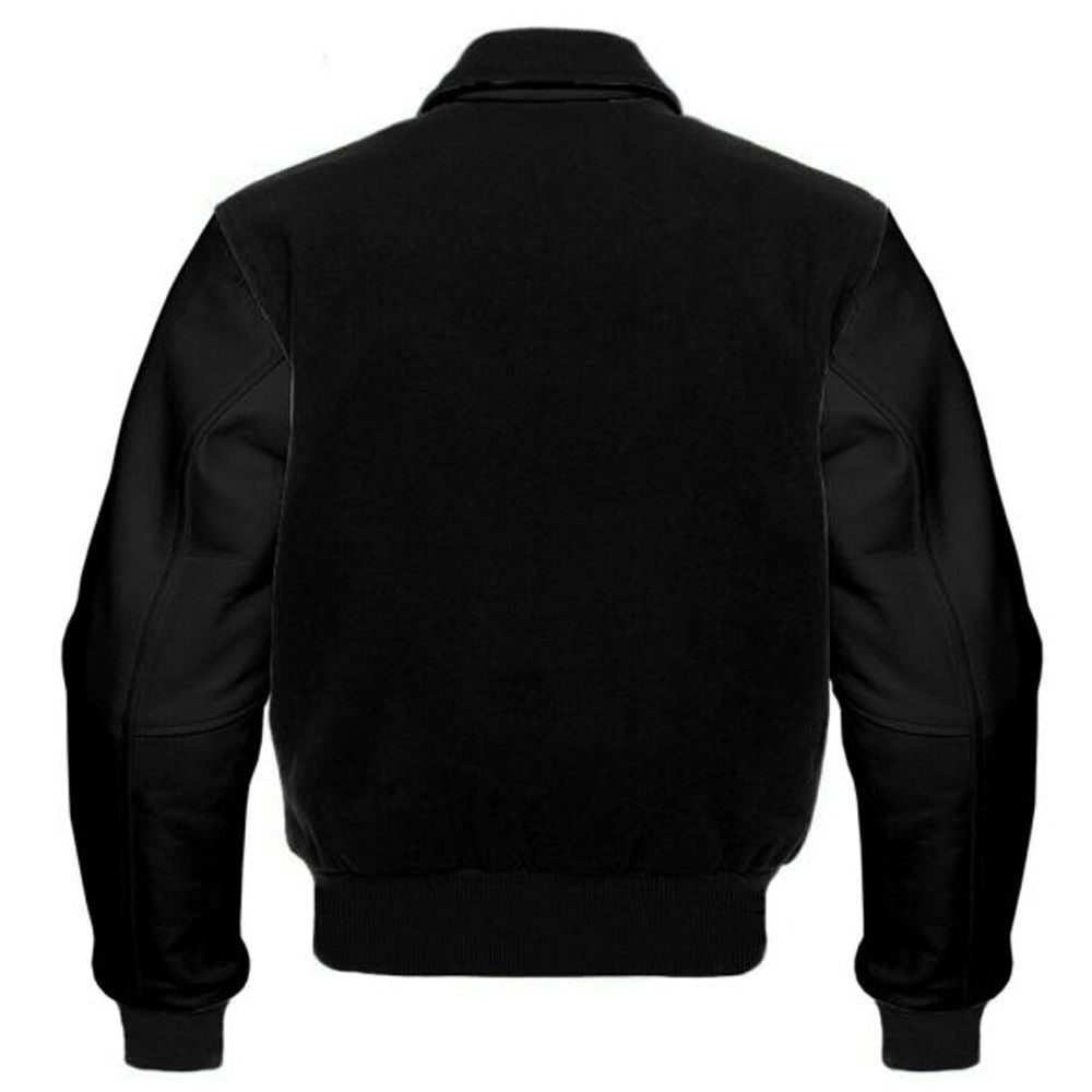 Men’s Black and Orange Varsity Jacket