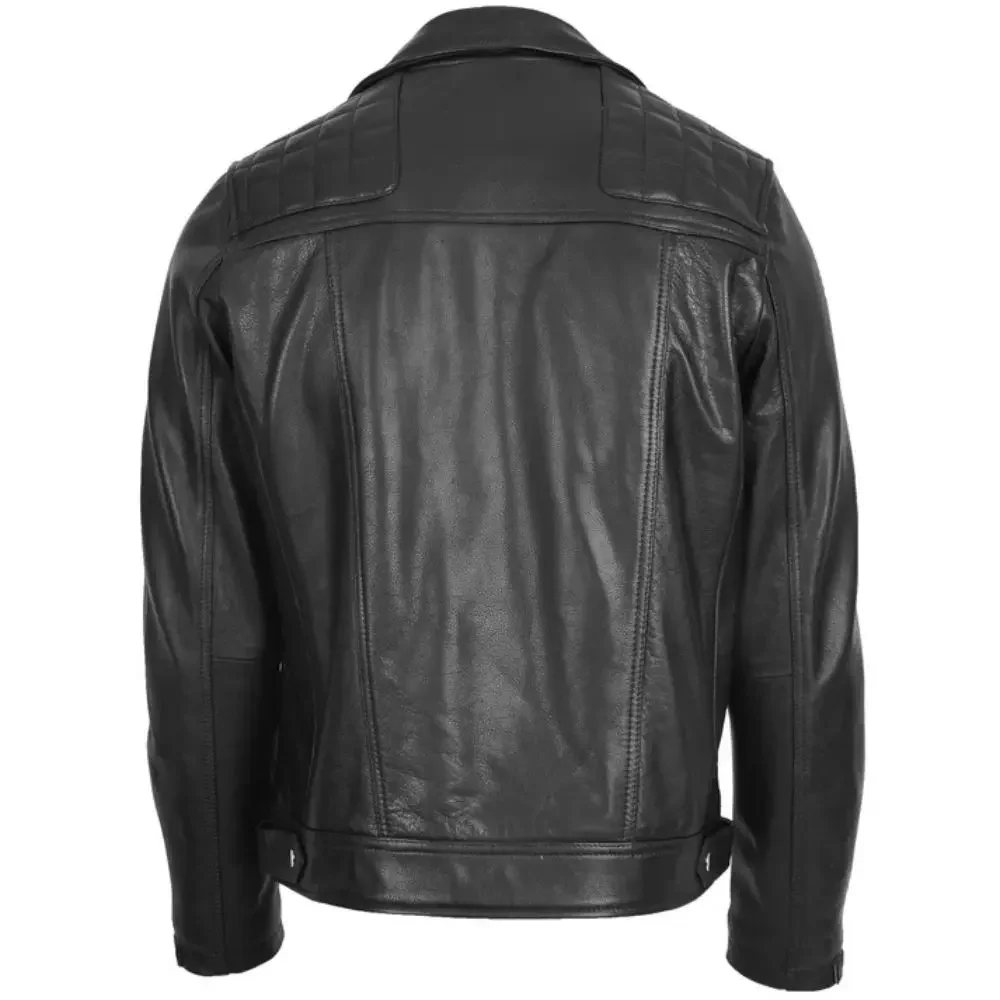 Men’s Black Brando Leather Biker Jacket
