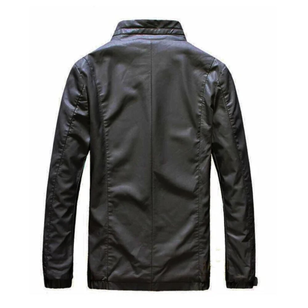 Men's Vintage Style Black Cafe Racer Leather Jacket